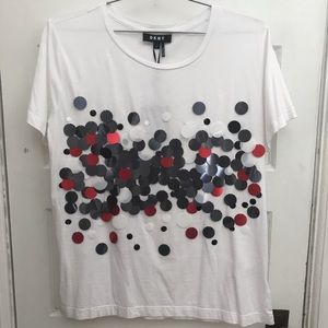 DKNY paillettes studded top-NWT